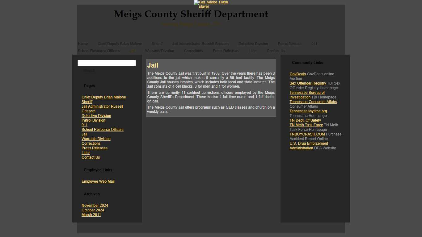 Jail | Meigs County Sheriff Department