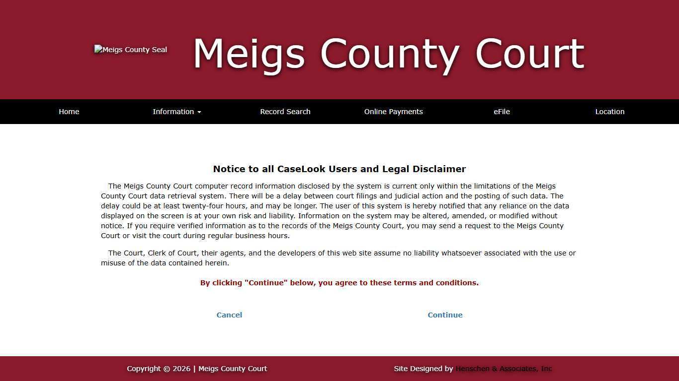 Meigs County Court - Record Search